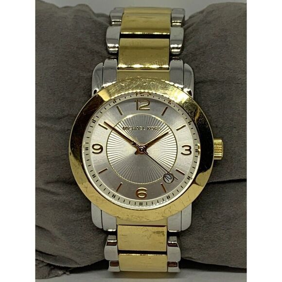 Michael Kors MK3487 Women's Two Tone Analog Silver Dial Quartz Wrist watch GE197 - Picture 1 of 11